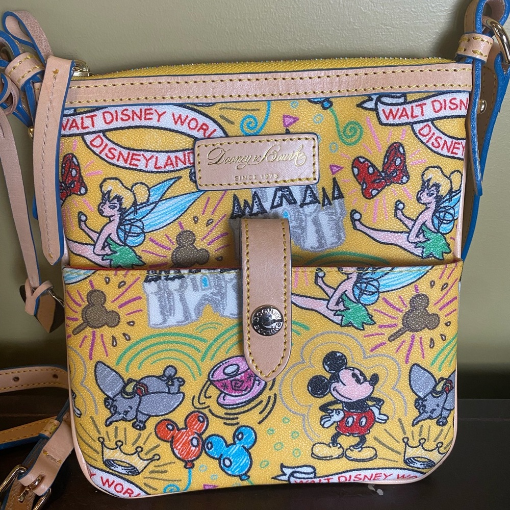 Dooney & Bourke Disney World Limited Edition Sketch Tinkerbell 2010 Crossbody